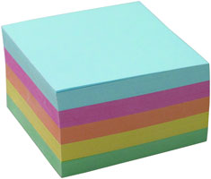 Блок для записей (запасной), 90х90х50 мм., цвет блока: цветной